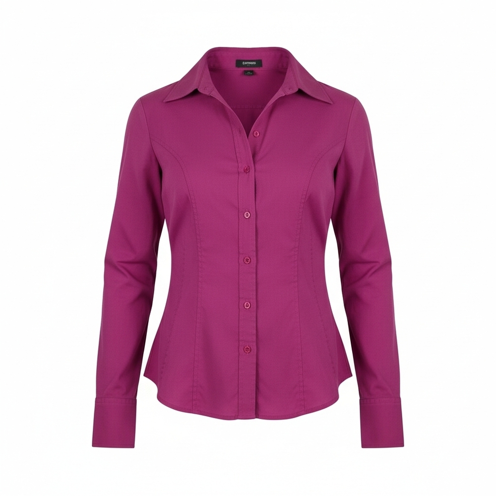 Express Magenta Button-Down Shirt